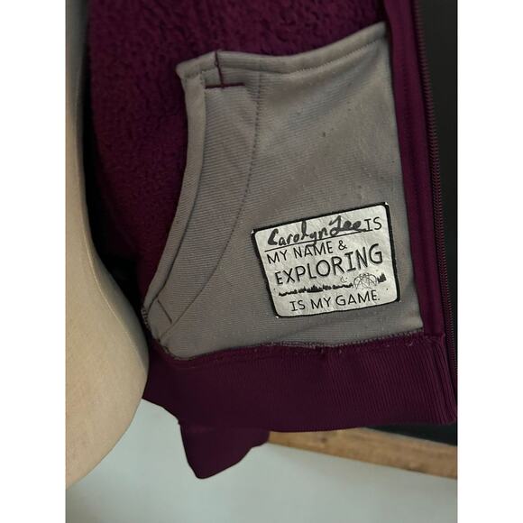 North Face Girls L Purple Fleece Jacket 14-16 Gorpcore Outdoor Crossover Fit - Picture 10 of 10